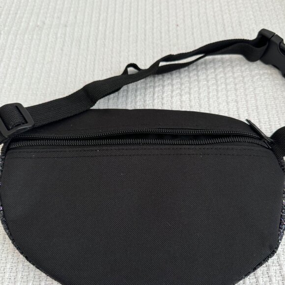 SPIRAL.UK Festival Bag, Black Holographic, Bum Bag, One Size - Picture 5 of 5